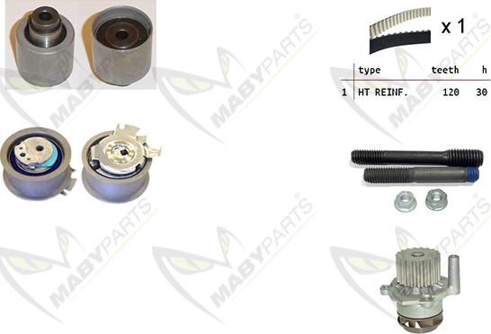 Mabyparts OBKWP0062 - Water Pump & Timing Belt Set car-mod.net