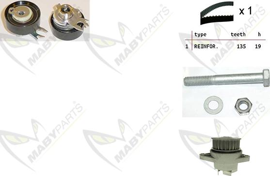 Mabyparts OBKWP0143 - Water Pump & Timing Belt Set car-mod.net