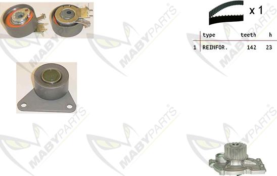 Mabyparts OBKWP0153 - Water Pump & Timing Belt Set car-mod.net