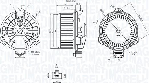 Magneti Marelli 069412749010 - Interior Blower car-mod.net