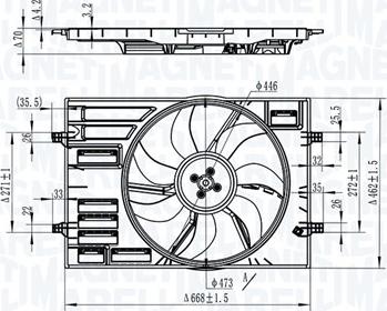 Magneti Marelli 069422828010 - Fan, radiator car-mod.net