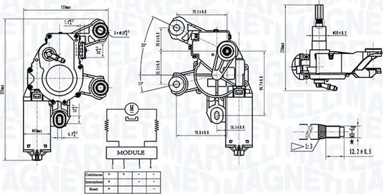Magneti Marelli 064072300010 - Wiper Motor car-mod.net