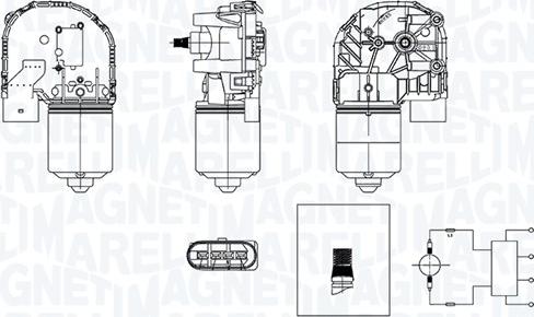 Magneti Marelli 064377600010 - Wiper Motor car-mod.net