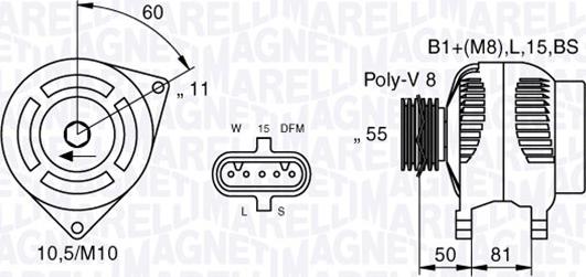 Magneti Marelli 063536550050 - Alternator car-mod.net