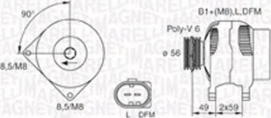 Magneti Marelli 063730009010 - Alternator car-mod.net