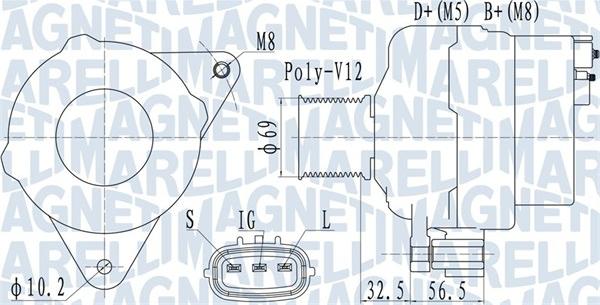 Magneti Marelli 063731633010 - Alternator car-mod.net