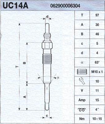 Magneti Marelli 062900006304 - Glow Plug car-mod.net