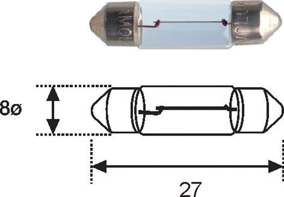 Magneti Marelli 009417100000 - Bulb, licence plate light car-mod.net