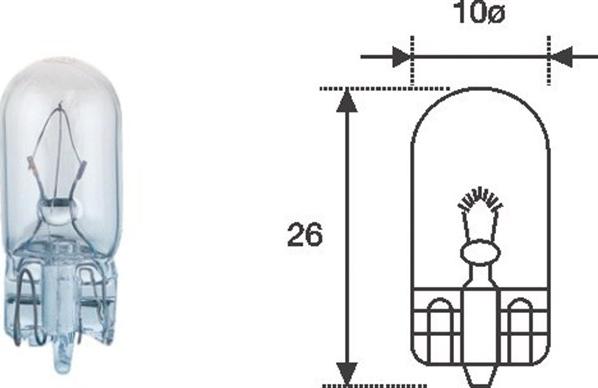 Magneti Marelli 009600080000 - Bulb, licence plate light car-mod.net