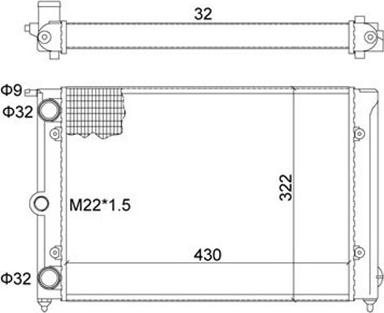 Magneti Marelli 359000300400 - Radiator, engine cooling car-mod.net