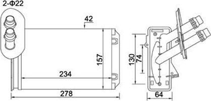 Magneti Marelli 359000300060 - Heat Exchanger, interior heating car-mod.net