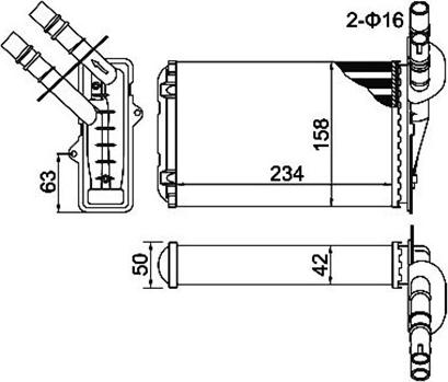Magneti Marelli 359000300010 - Heat Exchanger, interior heating car-mod.net
