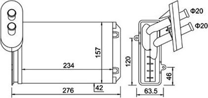 Magneti Marelli 359000300800 - Heat Exchanger, interior heating car-mod.net