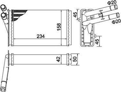 Magneti Marelli 359000300810 - Heat Exchanger, interior heating car-mod.net