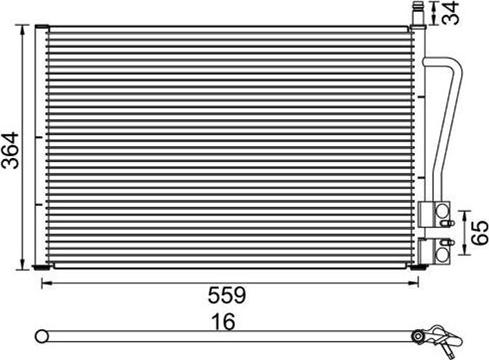 Magneti Marelli 359003220640 - Condenser, air conditioning car-mod.net