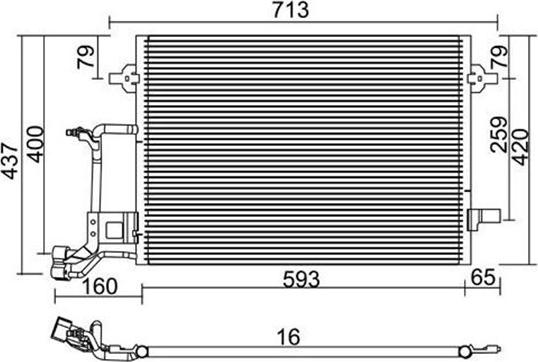 Magneti Marelli 359003220150 - Condenser, air conditioning car-mod.net