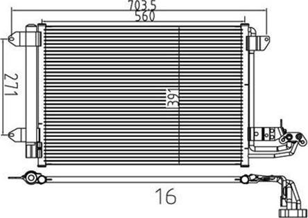 Magneti Marelli 359003220120 - Condenser, air conditioning car-mod.net