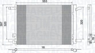Magneti Marelli 350203964000 - Condenser, air conditioning car-mod.net
