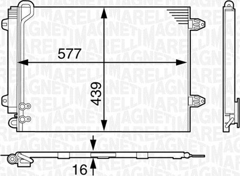 Magneti Marelli 350203617000 - Condenser, air conditioning car-mod.net