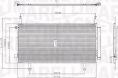 Magneti Marelli 350203105100 - Condenser, air conditioning car-mod.net