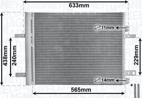 Magneti Marelli 350203862000 - Condenser, air conditioning car-mod.net