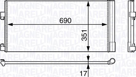 Magneti Marelli 350203709000 - Condenser, air conditioning car-mod.net