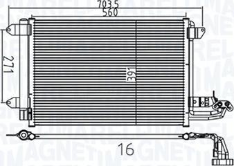 Magneti Marelli 350203737000 - Condenser, air conditioning car-mod.net