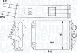 Magneti Marelli 350218491000 - Heat Exchanger, interior heating car-mod.net