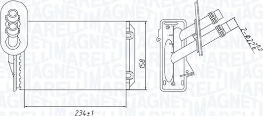 Magneti Marelli 350218492000 - Heat Exchanger, interior heating car-mod.net