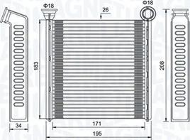 Magneti Marelli 350218448000 - Heat Exchanger, interior heating car-mod.net