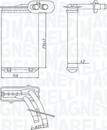 Magneti Marelli 350218447000 - Heat Exchanger, interior heating car-mod.net