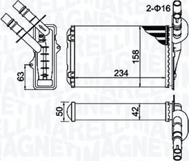 Magneti Marelli 350218404000 - Heat Exchanger, interior heating car-mod.net