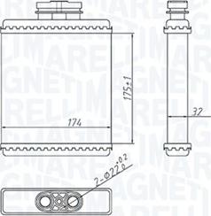Magneti Marelli 350218412000 - Heat Exchanger, interior heating car-mod.net