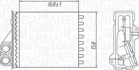 Magneti Marelli 350218479000 - Heat Exchanger, interior heating car-mod.net