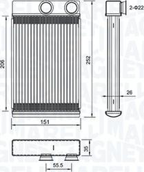 Magneti Marelli 350218478000 - Heat Exchanger, interior heating car-mod.net