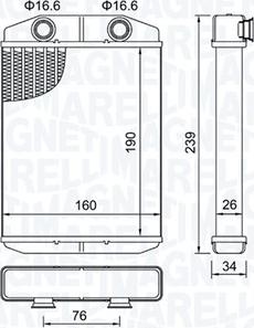 Magneti Marelli 350218507000 - Heat Exchanger, interior heating car-mod.net