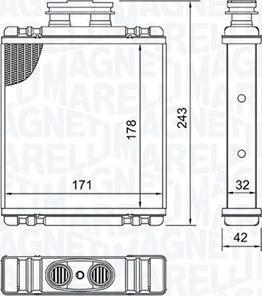 Magneti Marelli 350218517000 - Heat Exchanger, interior heating car-mod.net