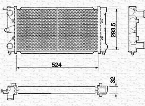 Magneti Marelli 350213645000 - Radiator, engine cooling car-mod.net