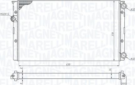 Magneti Marelli 350213191100 - Radiator, engine cooling car-mod.net