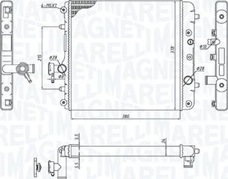 Magneti Marelli 350213193100 - Radiator, engine cooling car-mod.net