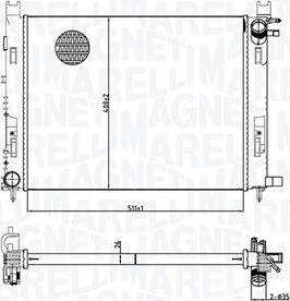 Magneti Marelli 350213165100 - Radiator, engine cooling car-mod.net