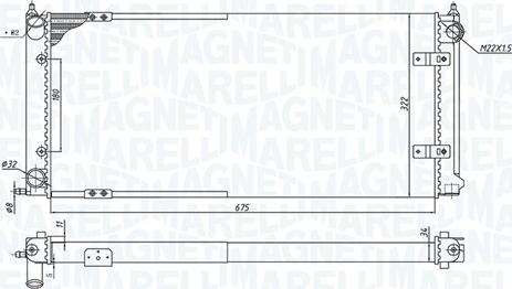 Magneti Marelli 350213188300 - Radiator, engine cooling car-mod.net