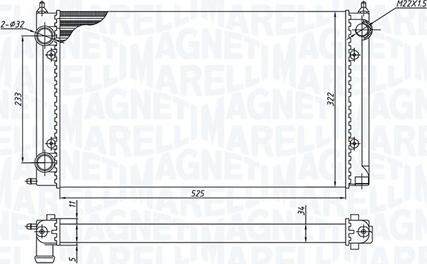 Magneti Marelli 350213187500 - Radiator, engine cooling car-mod.net