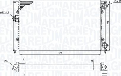 Magneti Marelli 350213187600 - Radiator, engine cooling car-mod.net