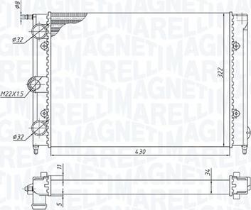 Magneti Marelli 350213187300 - Radiator, engine cooling car-mod.net