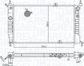 Magneti Marelli 350213175500 - Radiator, engine cooling car-mod.net