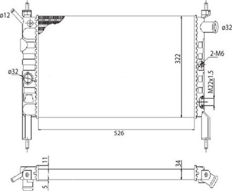 Magneti Marelli 350213831003 - Radiator, engine cooling car-mod.net