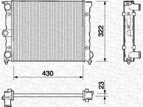 Magneti Marelli 350213201000 - Radiator, engine cooling car-mod.net