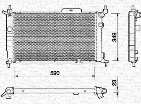 Magneti Marelli 350213729000 - Radiator, engine cooling car-mod.net