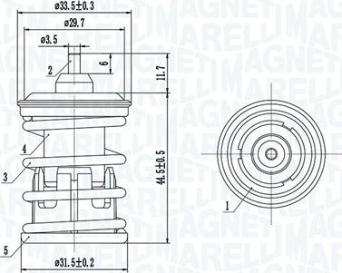 Magneti Marelli 352317005090 - Coolant thermostat / housing car-mod.net